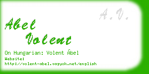abel volent business card