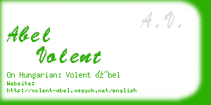 abel volent business card